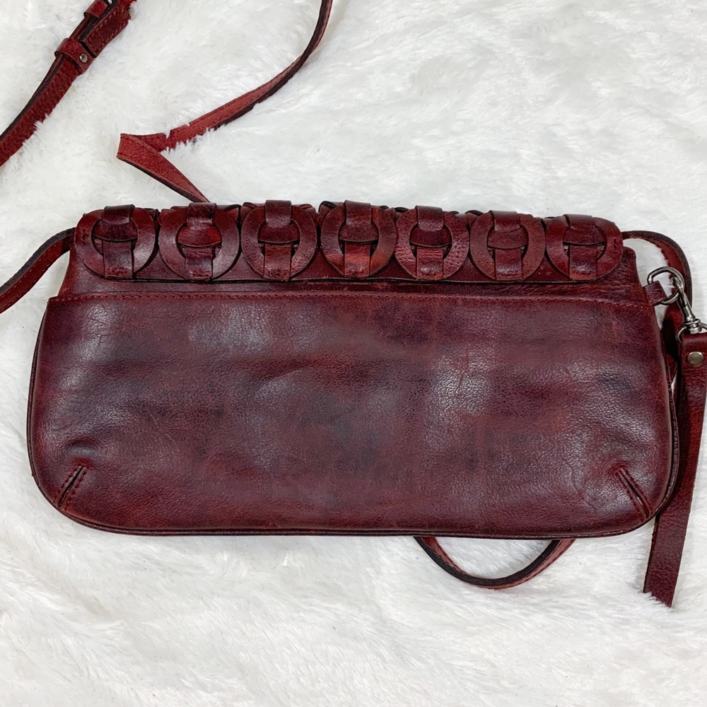 NEW Patricia Nash Baku Leather Crossbody Clutch in Red - Picture 6 of 12